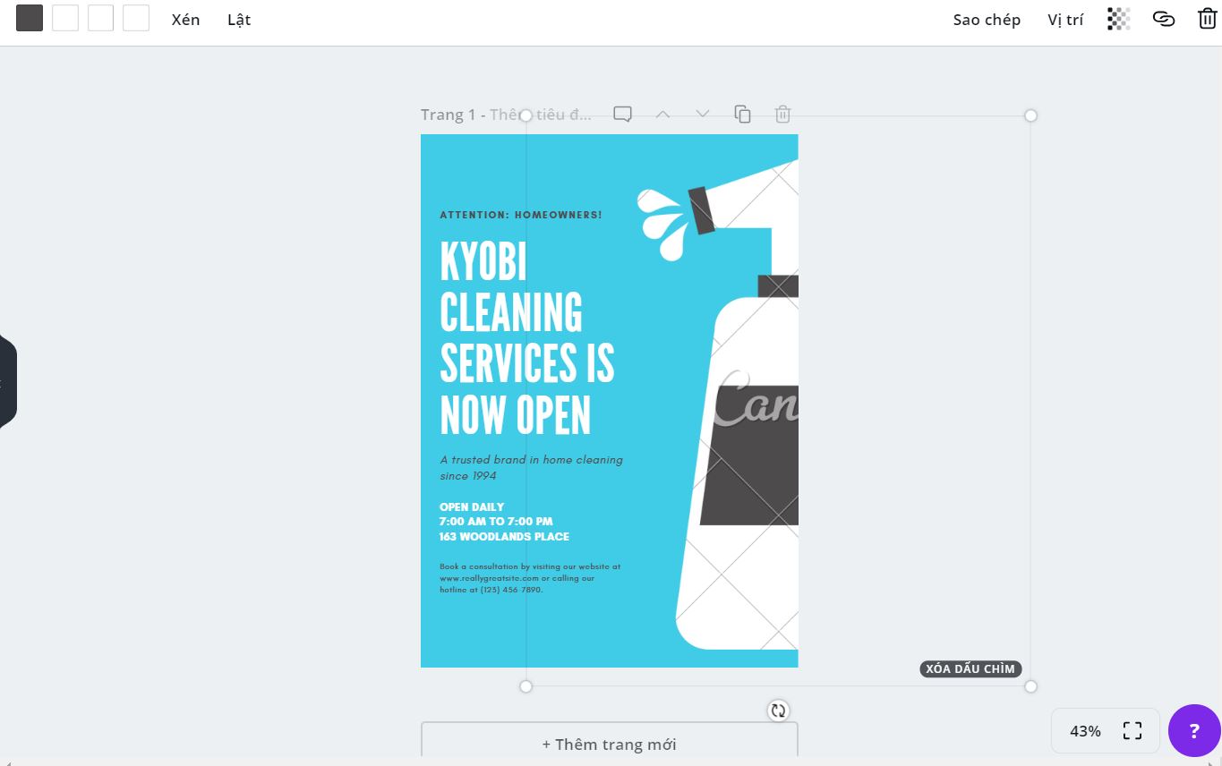 Chỉnh sửa nội dung tờ rơi trực tuyến dễ dàng bằng Canva